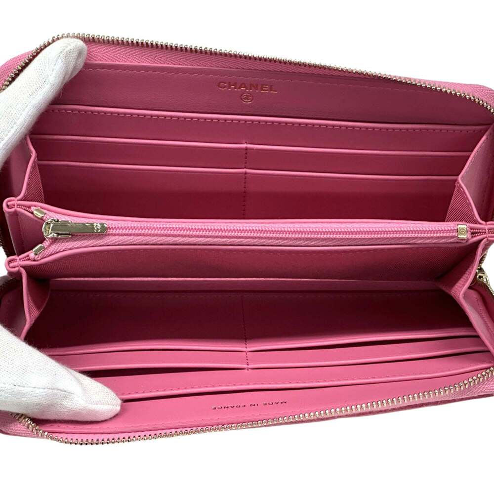 CHANEL Pink Caviar Leather Wallet - Picture 4 of 12